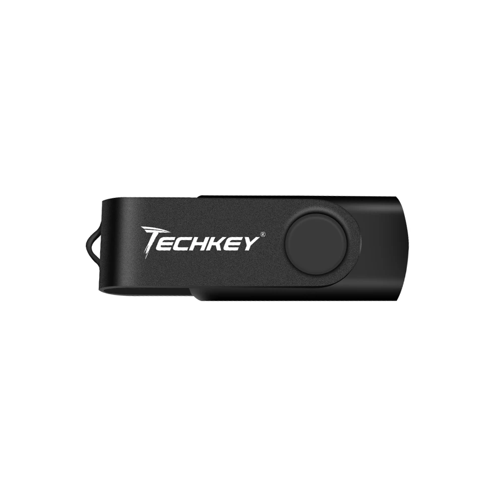 USB флеш-накопитель 32 Гб 128 ГБ флеш-накопитель 64 ГБ TECHKEY pendrive 8 ГБ флеш-накопитель 4 Гб micro cel memoria usb карта памяти в подарок u диск - Цвет: Black
