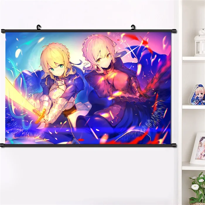 E Японская игра-аниме Fate/stay night Saber Alter FGO настенный Свиток Плакат манга настенные подвесные плакаты украшение дома 40*60 см - Цвет: E