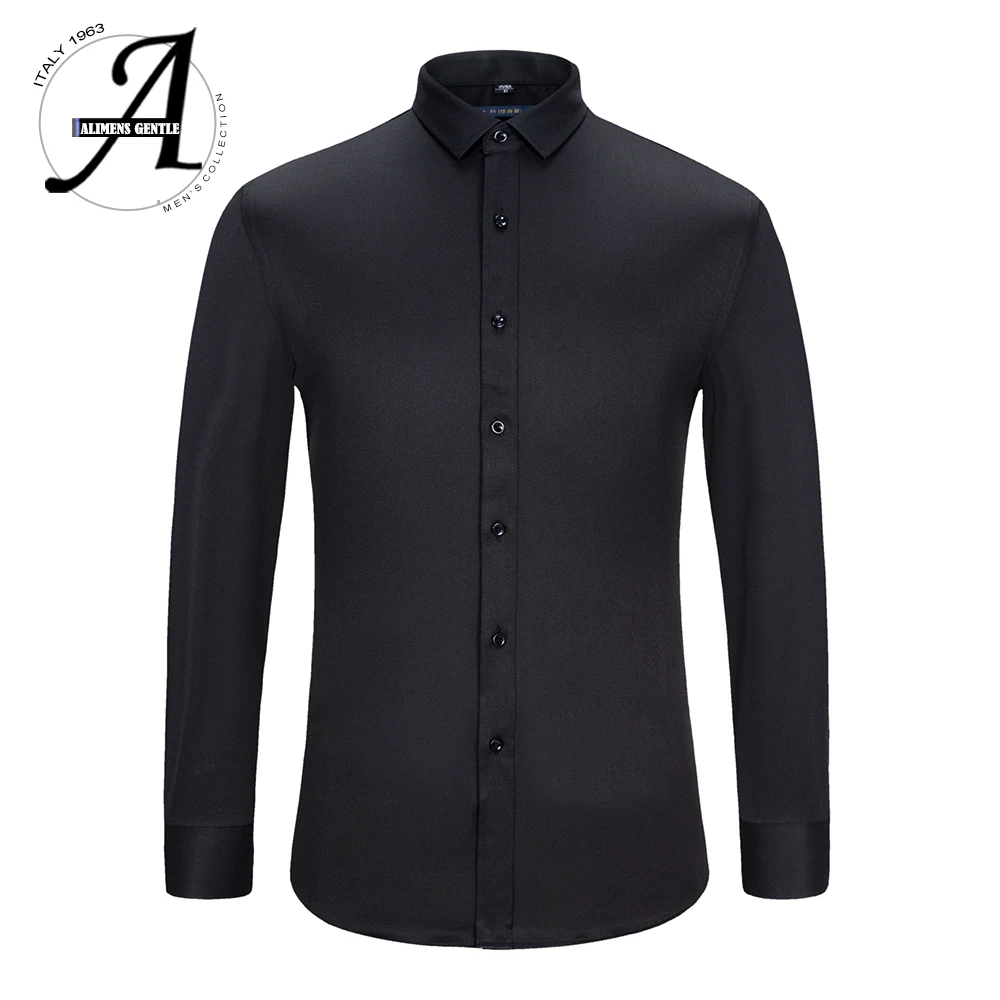 Мужская классическая рубашка с длинным рукавом из бамбукового волокна|camisa