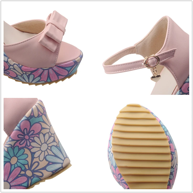 Женские босоножки с бабочками moonk летние сандалии на платформе и высоком каблуке