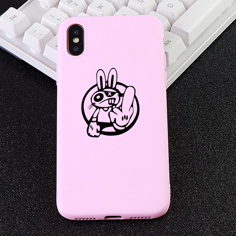 Newmodel Phone Cases for iPhone 6 s 7 8 Plus X XS MAX XR Rabbit Funny Case Soft Silicone Fitted Mobile Cover Accessories | Мобильные