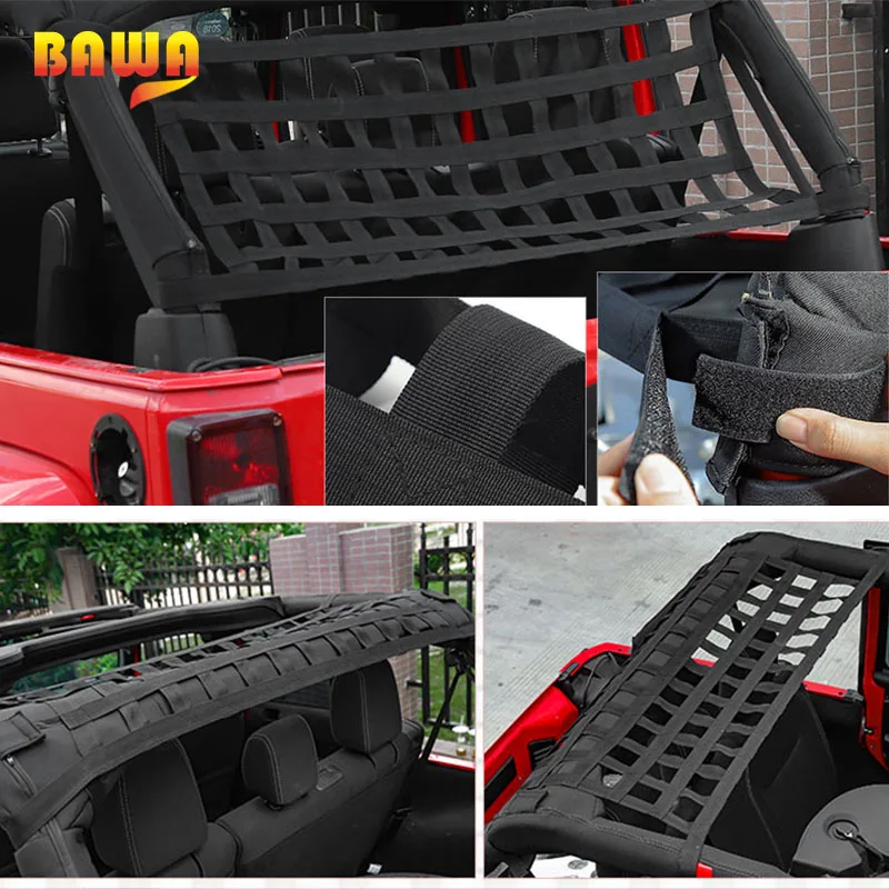 BAWA Авто крыши сетка для хранения Sunshafe Jeep Wrangler YJ TJ JK JKU JL JLU 1987 2019