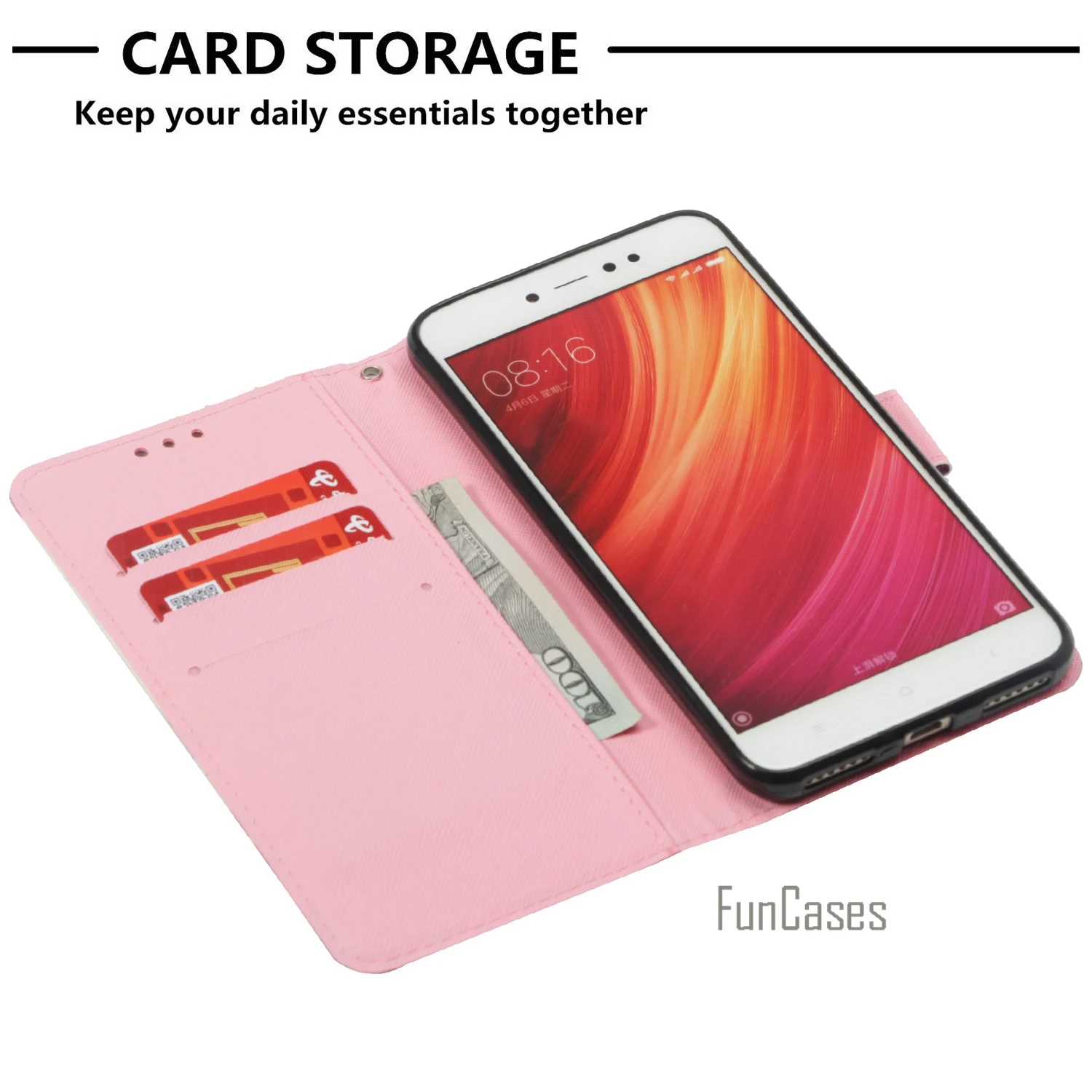 Кожаный чехол для Xiaomi Redmi Примечание 5A бампер Стиль чехол-кошелек из