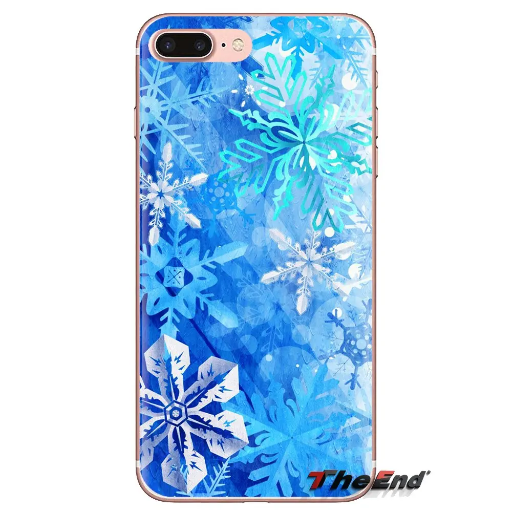 For Samsung Galaxy A3 A5 A7 A9 A8 Star A6 Plus 2018 2015 2016 2017 new year snowflake Brand Christmas Transparent Clear TPU Case |