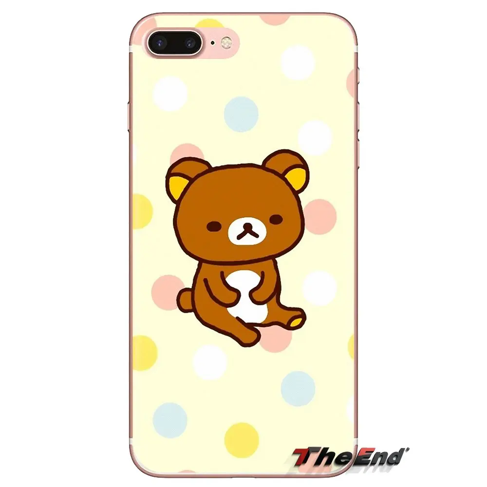 ТПУ силиконовый чехол Rilakkuma Тедди Релакс Мишка арт для Sony Xperia Z Z1 Z2 Z3 Z5 compact M2 M4 M5 C4 E3