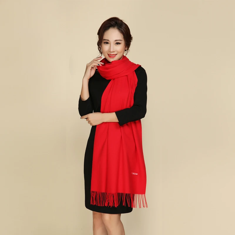 Однотонная белая 100% мягкая женская новая Большая Модная тонкая кашемировая шаль