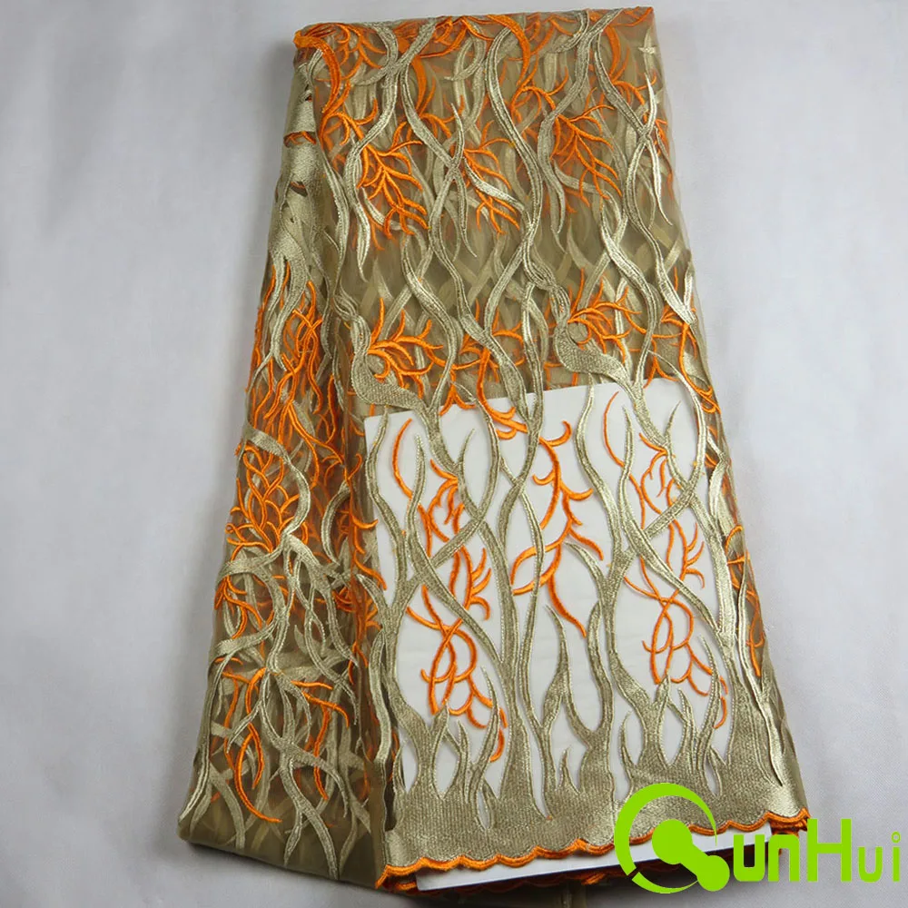 2016 Latest African French cord Lace Fabric High Quality guipure lace violet Tulle swiss voile For Wedding | Дом и сад