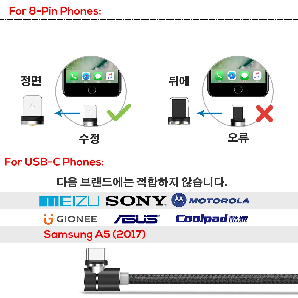TOPK 1 м 90 градусов Магнитный кабель, нейлоновый светодиодный Micro USB кабель и usb type-C USB C кабель для iPhone samsung huawei Xiaomi htc sony