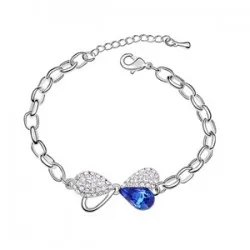 2017 новая мода сердце со стразами браслеты с узлом корейские высококачественные