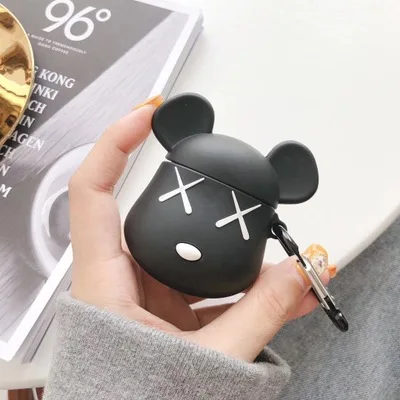 GG107 Японский 3D хмурый медведь брелок наушники силиконовый чехол Apple аксессуары для airpods анти-потеря протектор Брелок «Обложка» - Цвет: GG107