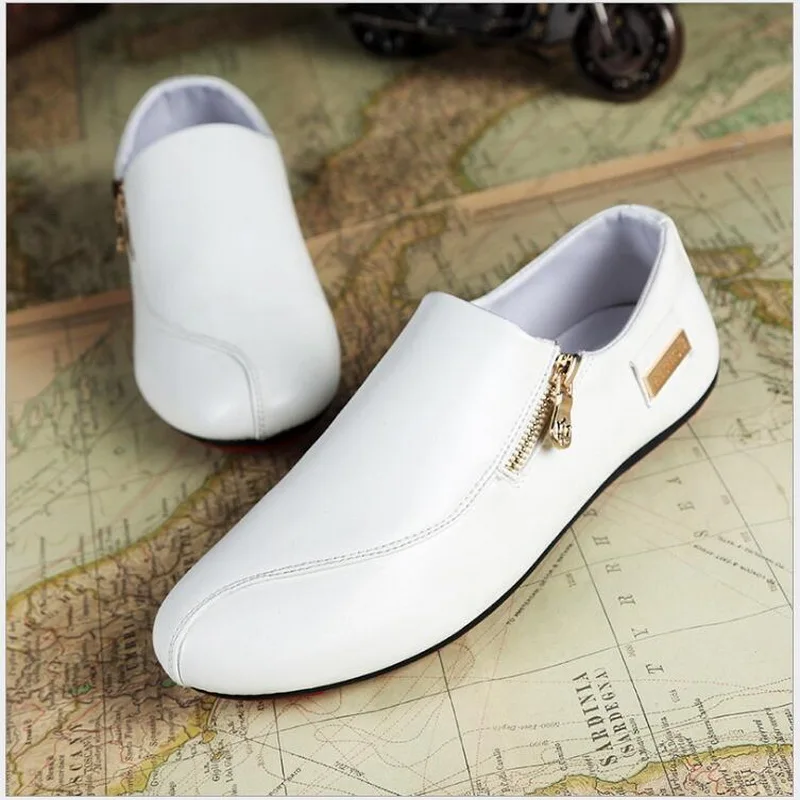 Men Flats Slip On Loafers High Quality PU Leather Shoes casual shoes Fashion Driving | Обувь