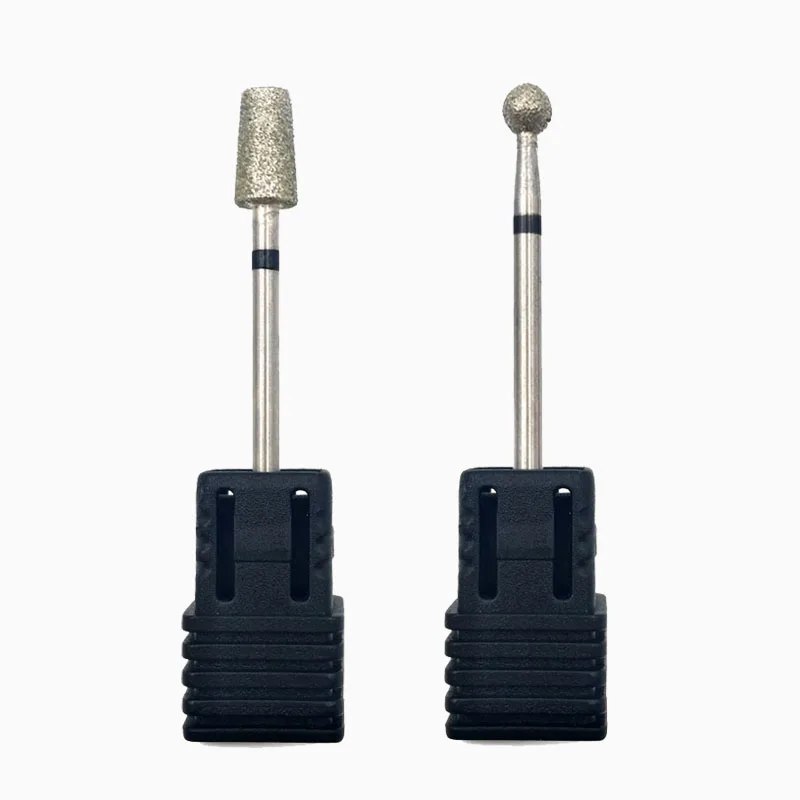 BM0509DAndD040D HYTOOS 2 шт. алмазное сверло для ногтей набор роторных заусенцев маникюрные фрезы для очистки кутикулы сверлильный станок аксессуары фрезы для ногтей инструмент - Цвет: BM0509DAndD040D