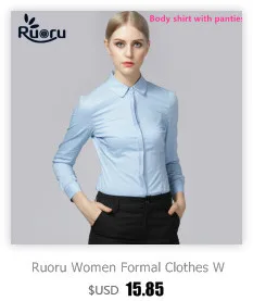Ruoru боди рубашка женские блузки Blusas Blusa Повседневная блузка Рубашки белые синие Топы с длинным рукавом боди Одежда офисные рубашки