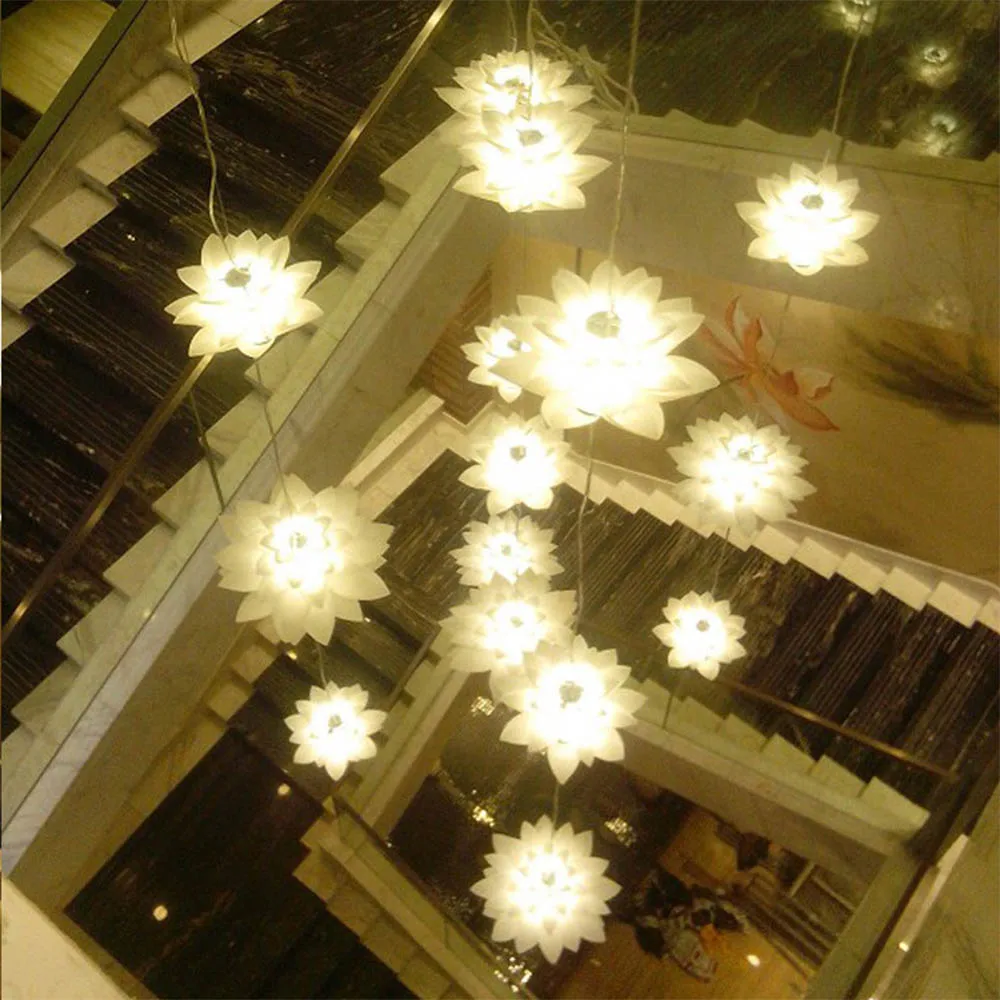 Комната DIY Лилия Лотос форма кулон абажур кафе украшение для потолка в ресторане