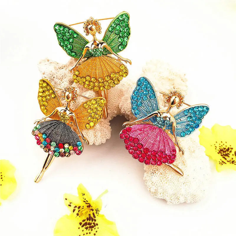 Модные ювелирные изделия Многоцветный Бабочка Брошь с дизайном девочка