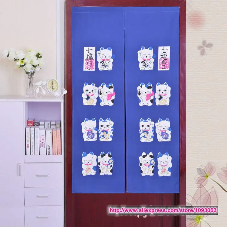 Классическая дверная занавеска в Корейском стиле для счастливого кота вязаное