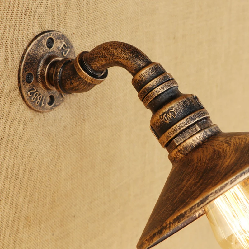 Современный промышленный Железный настенный светильник Ретро Лофт светодиодный