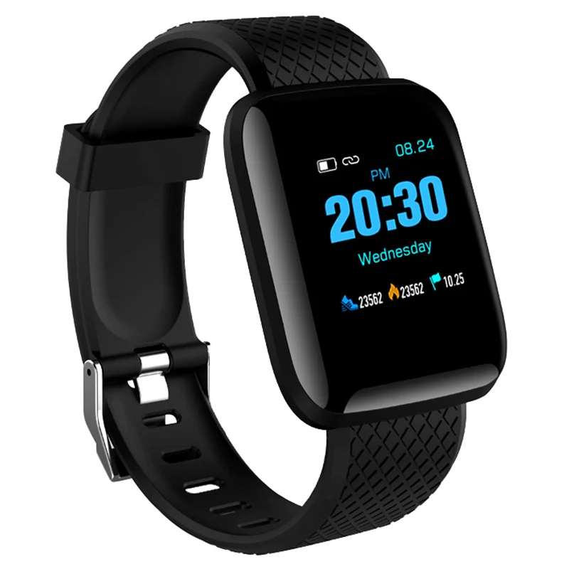 Smartwatch Black Смарт-часы для мужчин, кровяное давление, водонепроницаемые, Смарт-часы для женщин, монитор сердечного ритма, фитнес-трекер, спортивные часы для телефона Android IOS - Цвет: Smartwatch Black
