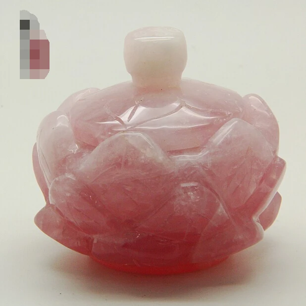 Бутылка из натурального розового кристалла lotus stupa | Дом и сад