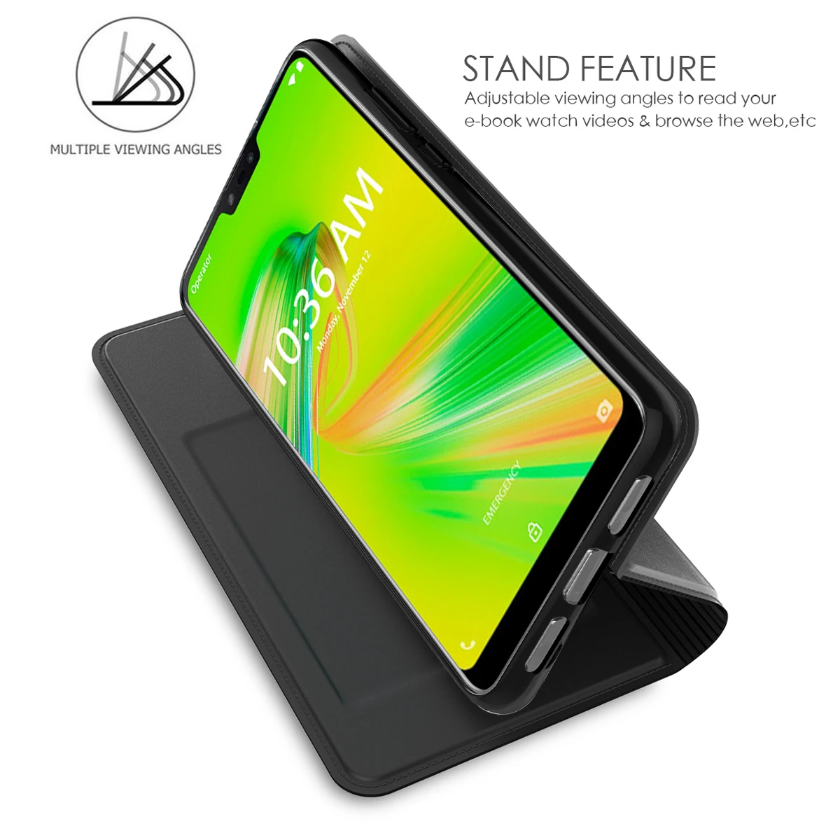 Для Asus Zenfone Max Plus M2 ZB634KL чехол из искусственной кожи с откидной подставкой Чехол