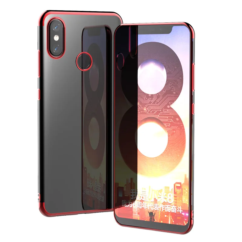 Роскошный чехол для Xiaomi Mi 8 Lite 8SE ультра тонкий прозрачный lite мягкая задняя крышка