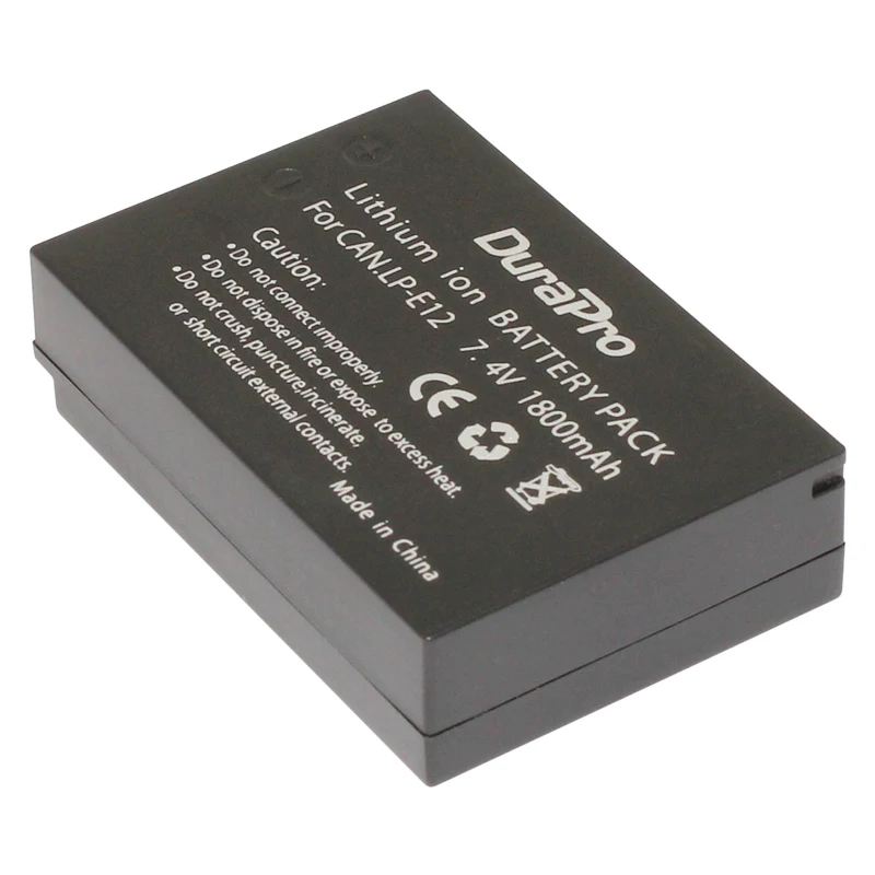 DuraPro 1 шт. LP-E12 LPE12 LP E12 батарея для камеры Bateria Batterie AKKU + USB зарядное устройство Canon M 100D