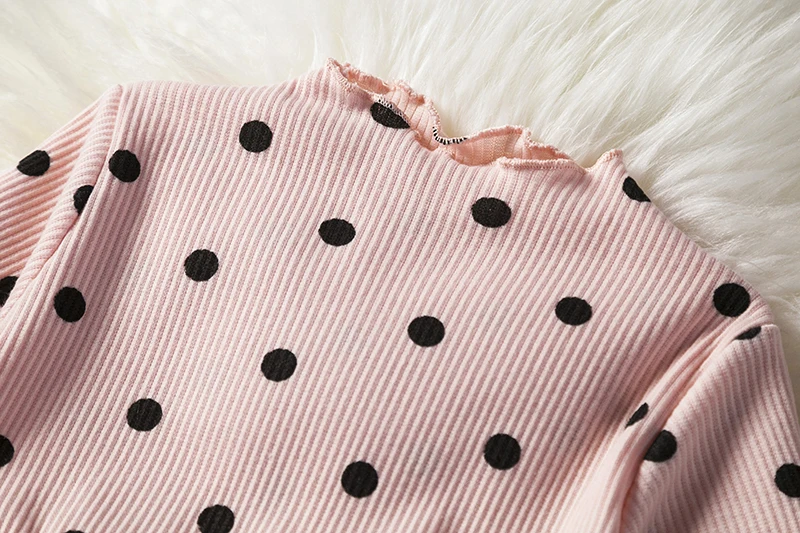 2018 New Toddler Infant Kid Girl Baby Polka Dot Dress Pageant Party Prom Wedding Casual Long Sleeve 1-5T Clothing | Детская одежда и