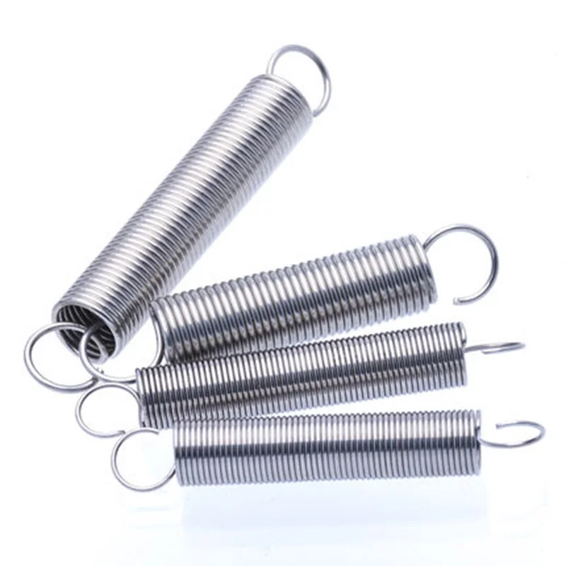 

3pcs 0.3mm Wire diameter Stainless steel Open hooks Tension spring hook springs Outer diameter 3mm 65mm-120mm Length