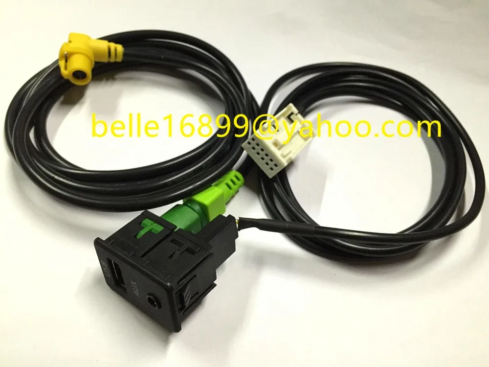 Бесплатная доставка 2015 Новый USB + AUX w/переключатель штекер аудио кабель для VW