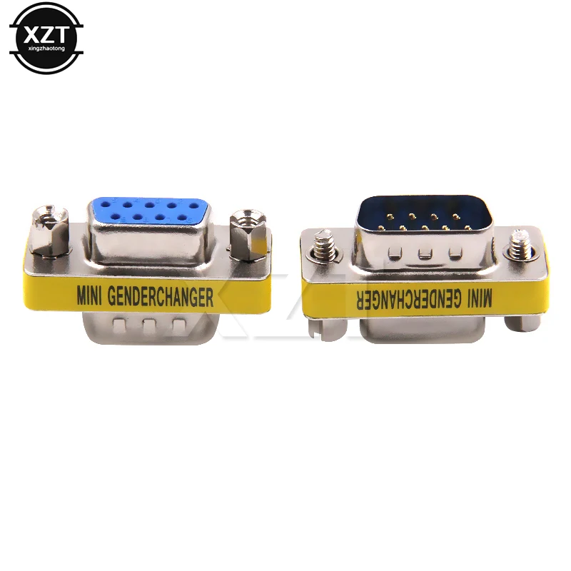Высокое качество 9 Pin RS232 DB9 штекер к гнезду последовательный адаптер Кабельный