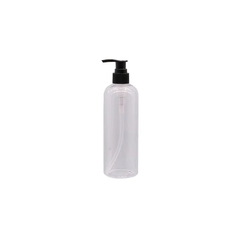 Empty Plastic Lotion Pump Bottles Black Gray Cosmetic Container With Liquid Soap Dispenser Shampoo Refillable Bottles 300ML - Цвет: Clear Bottle Black