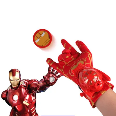 IRON Костюм Человека-паука оружие метательные Игрушки для мальчиков Капитан Америка Железный человек Халк, Бэтмен перчатки Рождественский подарок; маскарадный костюм на Хеллоуин - Цвет: IRON