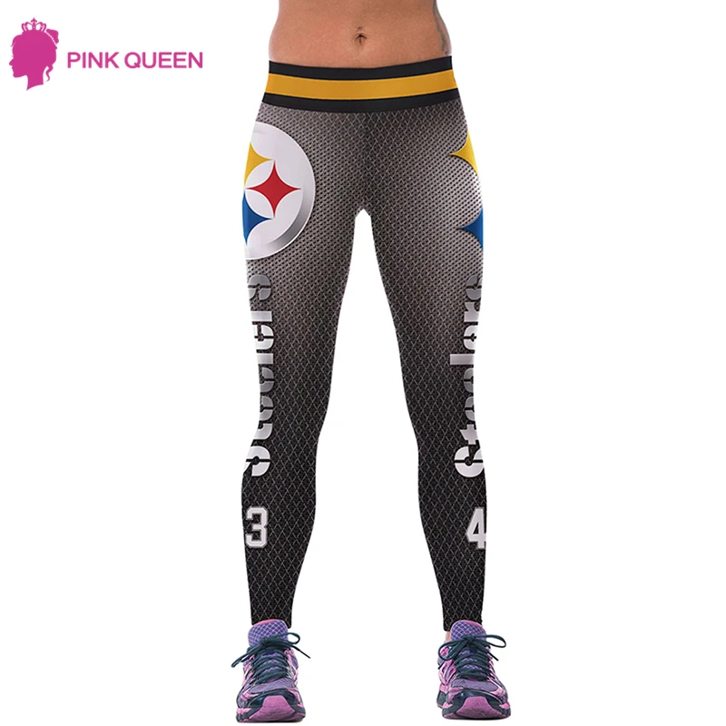 Розовые королевские Модные осенние светло-серые брюки STEELERS 3D цифровая серая