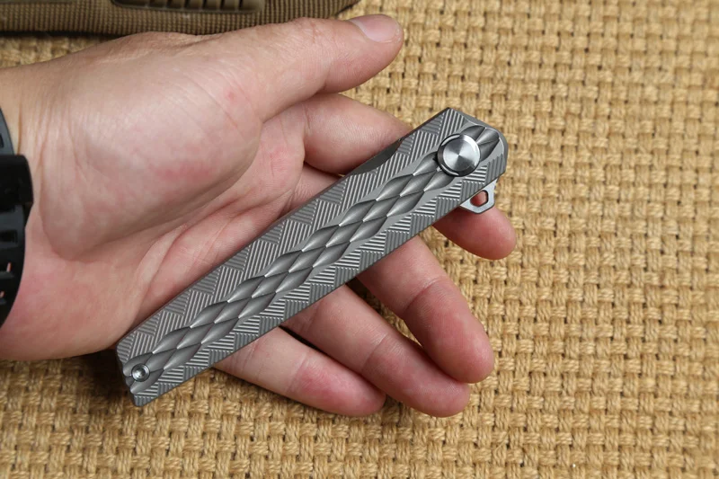 Два солнца TS06 Тактический Флиппер мяч brearing D2 нож со складным лезвием titanium охота в