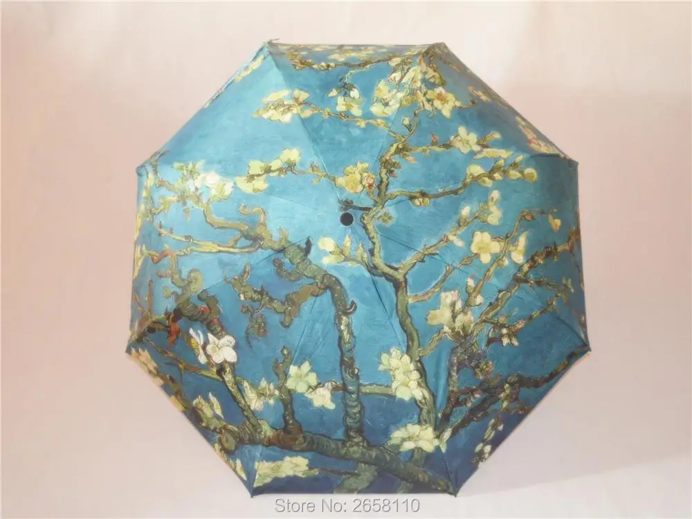 Бесплатная доставка оптимальный художественный Рисунок зонтик Ван Гог