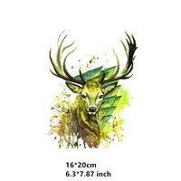 christmas moose elk iron on heat transfer printing patches sticker washable for t shirts clothing diy stickers appliques 2019