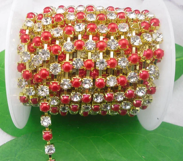 Diy SS30 костюм с аппликацией жемчуга и хрусталя 6 мм стразы Золотая чашка украшения