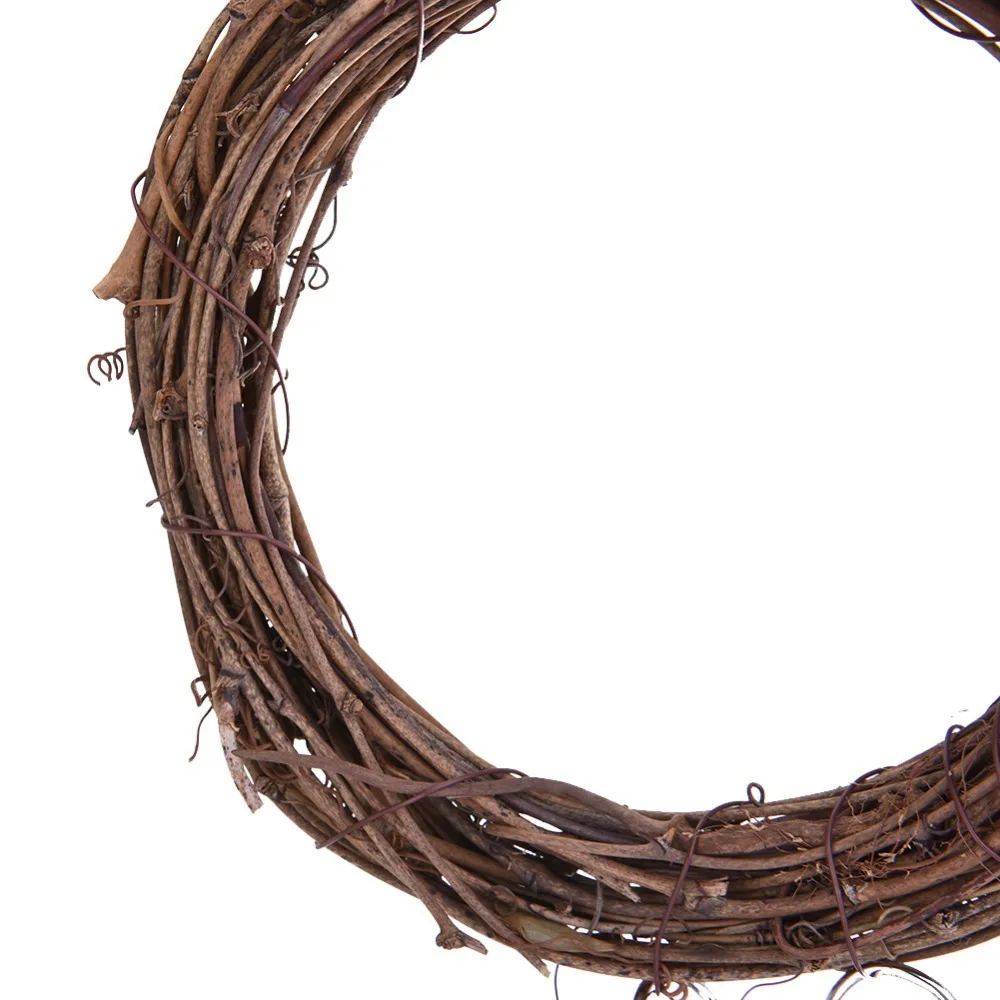 Качающееся кольцо из ротанга для попугаев и кокатилей с колокольчиком и цветком пиона на естественной деревянной подставке - привлекательная игрушка для домашних птиц, можно повесить как аксессуар на клетку.