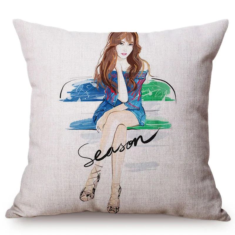 Европейская шикарная Женская модная наволочка для дивана из льна и хлопка