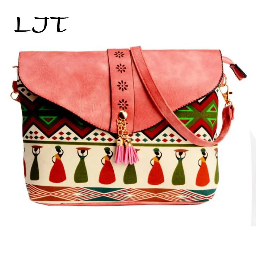 LJT 2019 женская сумка с принтом Милая дамская через плечо геометрическим узором