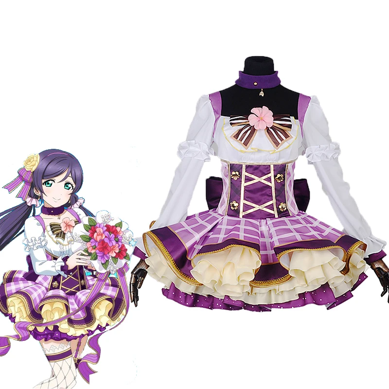 

Anime Comic LoveLive! School idol project Cosplay Costumes Toujou Nozomi Cosplay Costume Flower Bouquet Ver Dress Women Girls