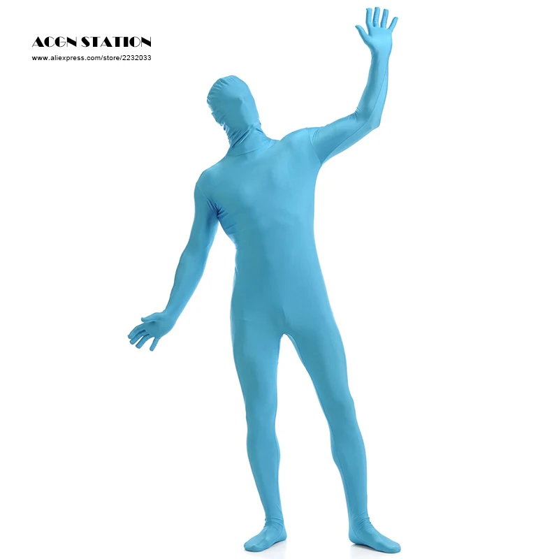 Zentai полный костюм кожи Комбинезон Костюмы на Хэллоуин взрослый комбинезон по