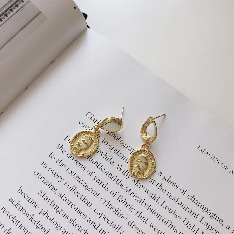 Женские винтажные серьги LouLeur из стерлингового серебра 925 пробы с монеткой