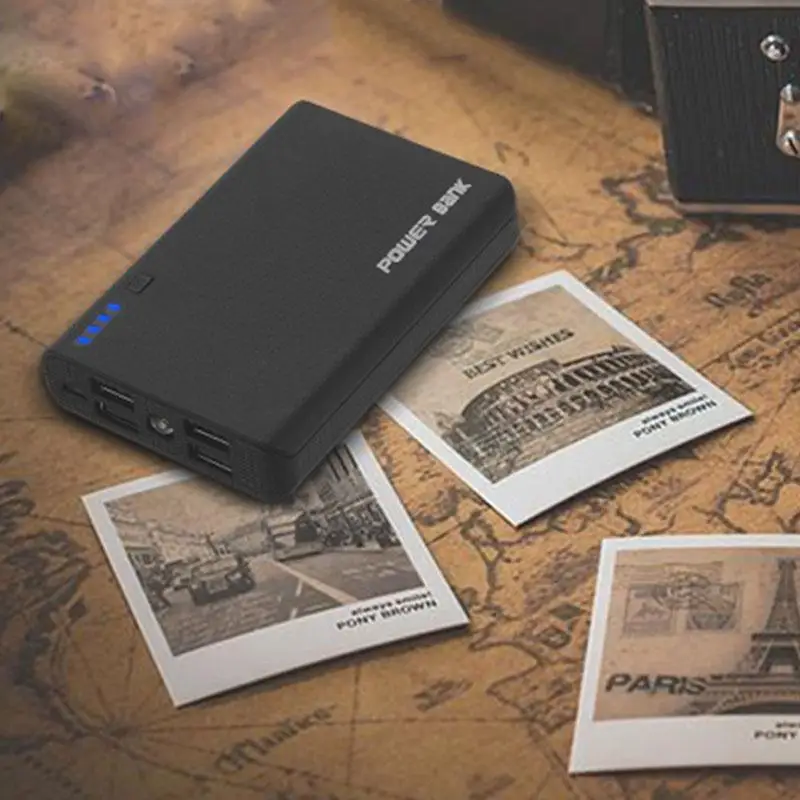 Cewaal 4 USB Мощность чехол Крышка Комплект Батарея Зарядное устройство 12000 мА/ч