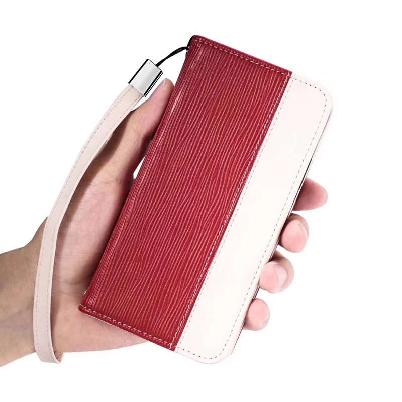 For Iphone X 10 8 7 Plus 6 6s SE 5S Wood Grain Wallet Leather Case Vertical Flip Cover Suck Magnetic Closure Dual Pouch | Мобильные
