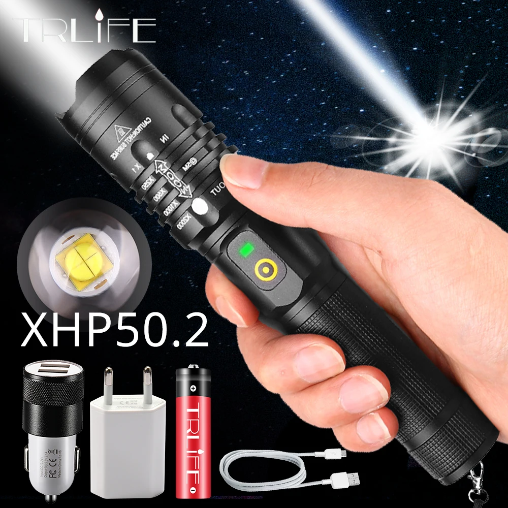 Мощный светодиодный фонарик XHP90.2 перезаряжаемый фонарь XHP50.2 с зумом XHP70.2 и USB XHP50