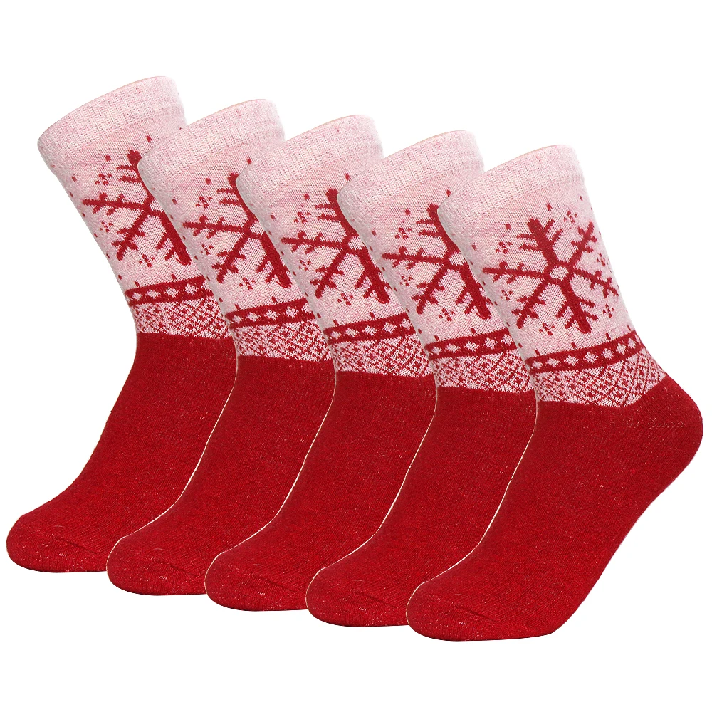 Винтажные зимние толстые теплые корейские шерстяные забавные Женские носочки