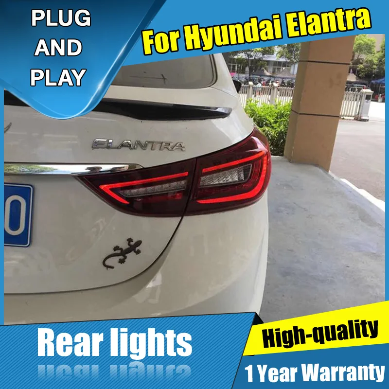 4 шт. автомобильный дизайн для Hyundai Elantra хвост светильник s 2012-2017 светодиодный