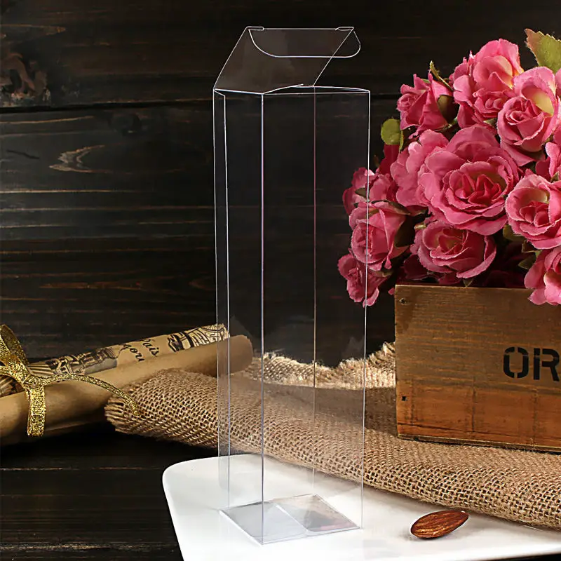 Прозрачная упаковка из ПВХ коробки для ювелирных украшений и конфет 50 шт./лот все