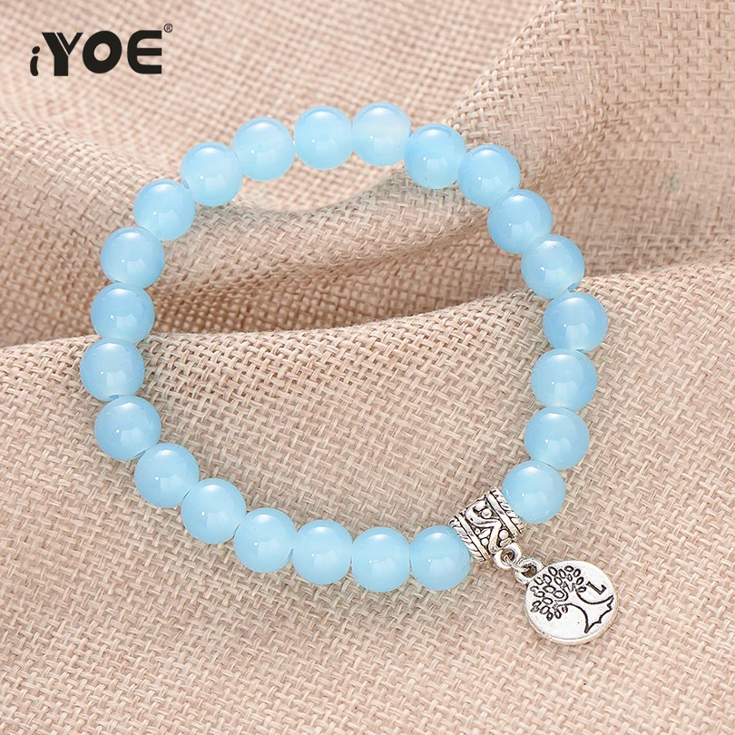 IYOE разноцветные рандомные браслеты для женщин лебедь жизнь дерево девушка